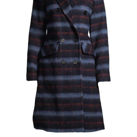 New BCBGeneration Wool Plaid Long Coat. - Picture 6 of 15